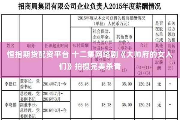 恒指期货配资平台 十二集网络剧《大帅府的女人们》拍摄完美杀青