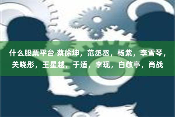 什么股票平台 蔡徐坤，范丞丞，杨紫，李雪琴，关晓彤，王星越，于适，李现，白敬亭，肖战